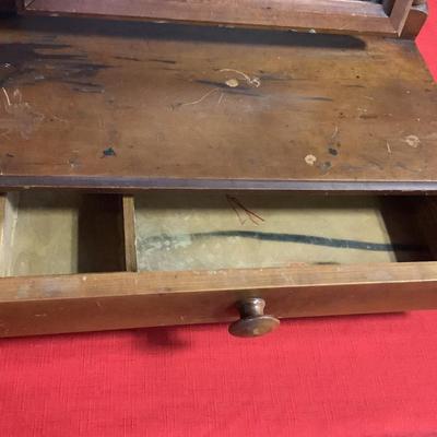 Vanity Shaving Mirror, Dresser Top with drawer, 23"H 18"W 9"depth