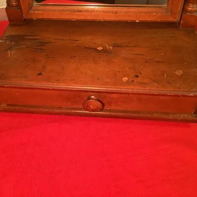 Vanity Shaving Mirror, Dresser Top with drawer, 23"H 18"W 9"depth