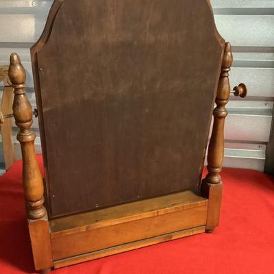 Vanity Shaving Mirror, Dresser Top with drawer, 23"H 18"W 9"depth