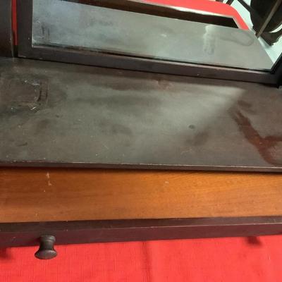 Dresser Top Vanity Shaving Mirror, with drawer,square mirror  19"H 22"W 9"depth