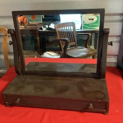 Dresser Top Vanity Shaving Mirror, with drawer,square mirror  19