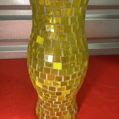 Ercole by Ornella Pisano Mosaic Yellow Hurricane 14"H 5" opening