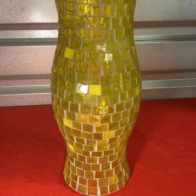 Ercole by Ornella Pisano Mosaic Yellow Hurricane 14"H 5" opening