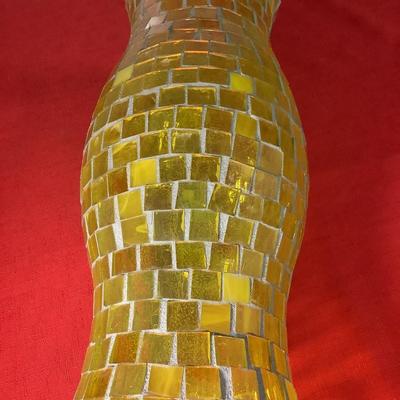 Ercole by Ornella Pisano Mosaic Yellow Hurricane 14"H 5" opening
