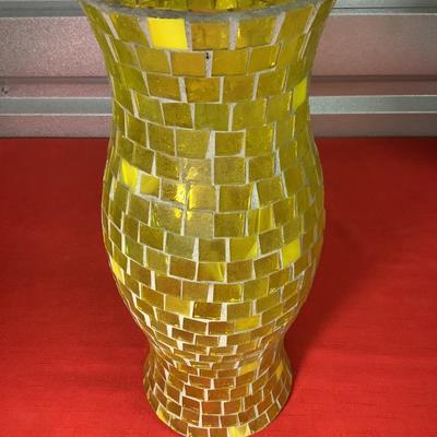 Ercole by Ornella Pisano Mosaic Yellow Hurricane 14"H 5" opening