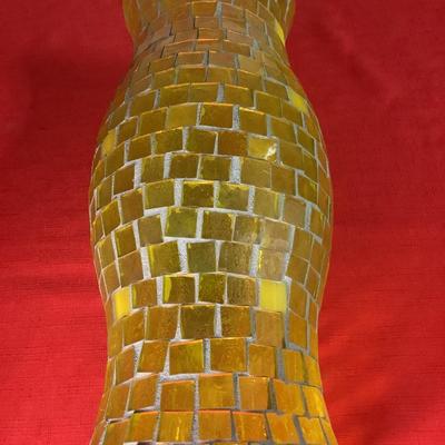 Ercole by Ornella Pisano Mosaic Yellow Hurricane 14"H 5" opening