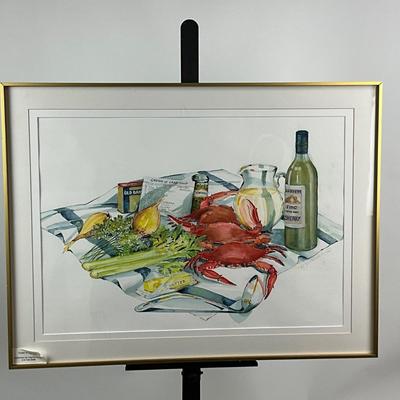 941 Original Watercolor "Cream of Crab " by Virginia Perram