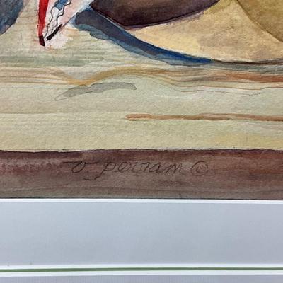 944 Original Watercolor "He-Crab Soup" by Virginia Perram