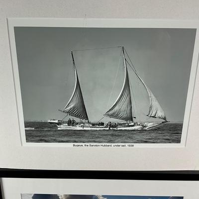 948 Framed Lighthouse Photo and Bugeye Print