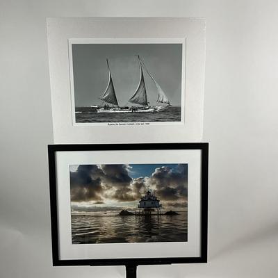 948 Framed Lighthouse Photo and Bugeye Print