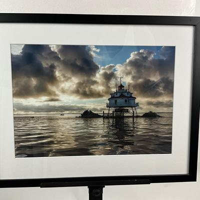 948 Framed Lighthouse Photo and Bugeye Print