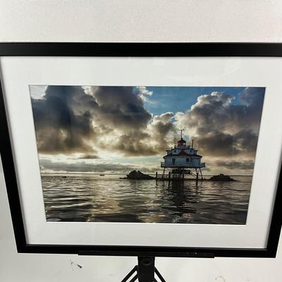 948 Framed Lighthouse Photo and Bugeye Print