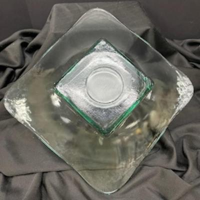 Hand Blown Glass Tray or Plate or Shallow bowl