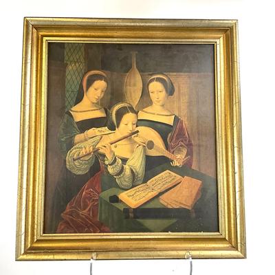 983 "The Concert" Giclee Print in Gold Frame