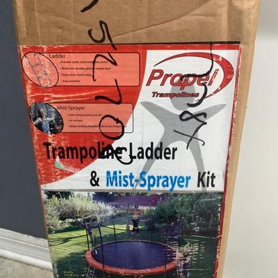 Trampoline ladder mist sprayer