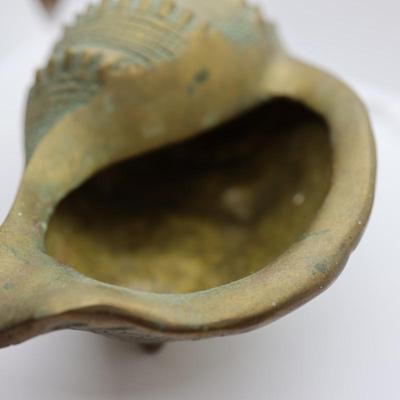 Brass Conch Seashell Bowl/Decor