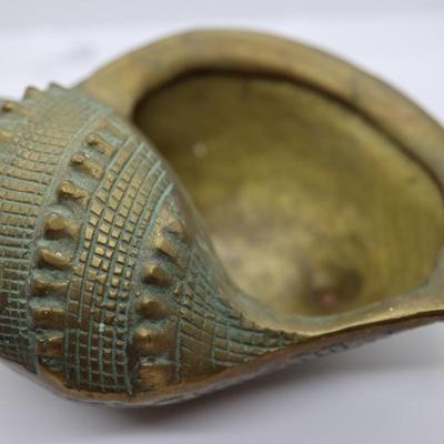 Brass Conch Seashell Bowl/Decor