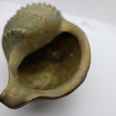 Brass Conch Seashell Bowl/Decor