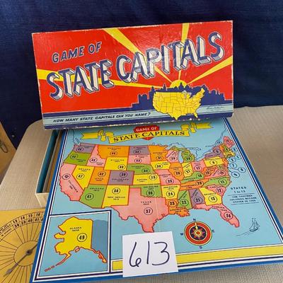 Vintage Game of State Capitals