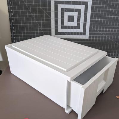White Plastic Stackable Drawer Unit Front Box