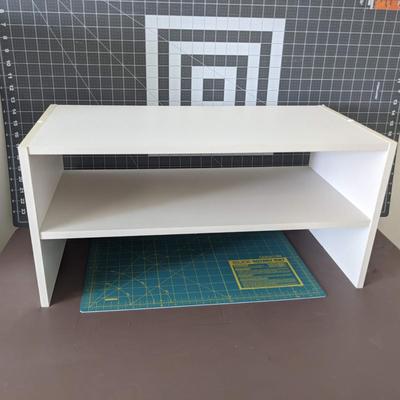 White Laminate Divided Shelf/Shoerack