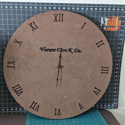 Vance Clock Co. Wooden Wallclock