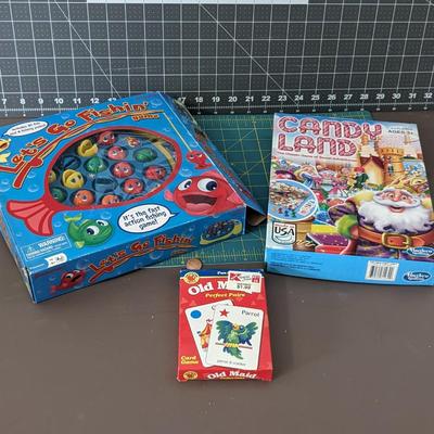 Let's Go Fishing, Old Maid, & Candyland game