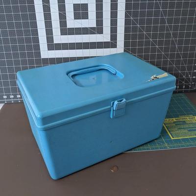 Sewing Box Turquoise Blue