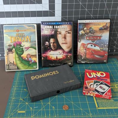 3 Type Of Movie Dvd Cassets & Dominoes Set