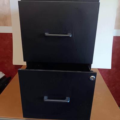 File Cabinet 2 Drawers Black