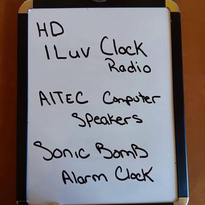 Iluv Hd Clock Radio+ Aitec Computer Speakers+ Sonic Bomn Alarm Clock