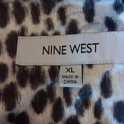 Nine West XL Women's Hooded Coat With Faux Fur