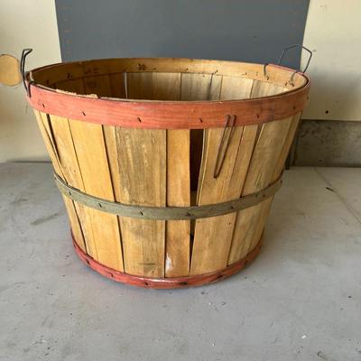 Vintage Wooden Bushel Harvest Basket
