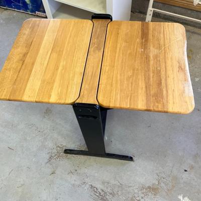 Vintage Double School Desk Table