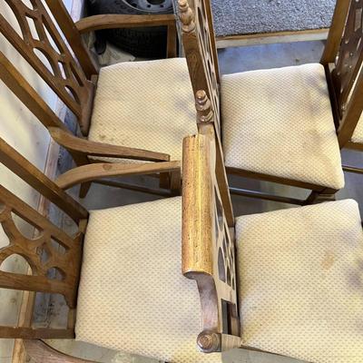 6 Formal Dining Chairs (2 captains chairs)