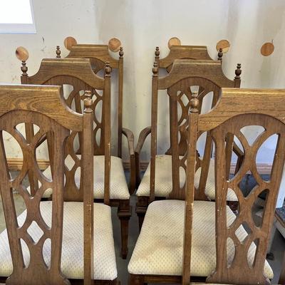 6 Formal Dining Chairs (2 captains chairs)
