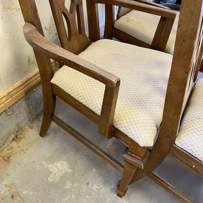 6 Formal Dining Chairs (2 captains chairs)