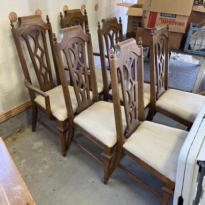 6 Formal Dining Chairs (2 captains chairs)