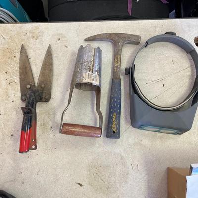 Vintage Snip-itt Shears & Gardening Tool & Hammer & Magnifier