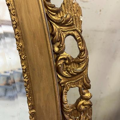 Antique Oval Gold Frame Mirror