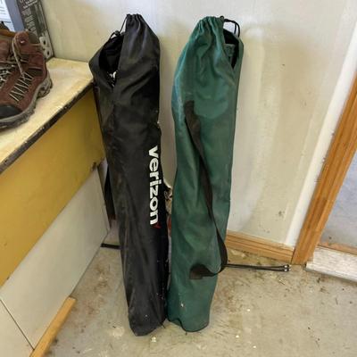 2 folding chairs: Complete Camping Combo Verizon, Green Chair