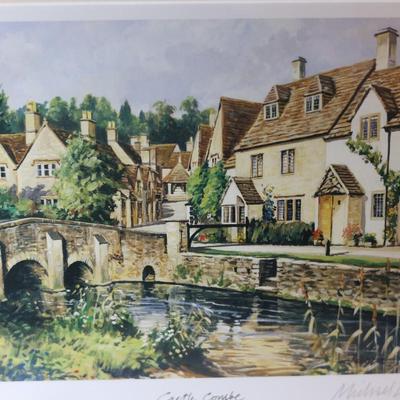 SIGNED Framed Castle Combe By Michael Long