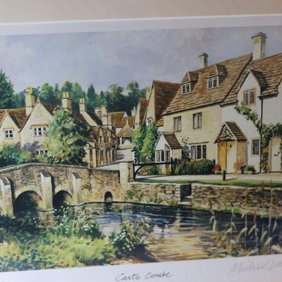 SIGNED Framed Castle Combe By Michael Long