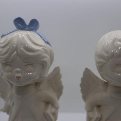 Vintage Ceramic Kissing Angels (6)