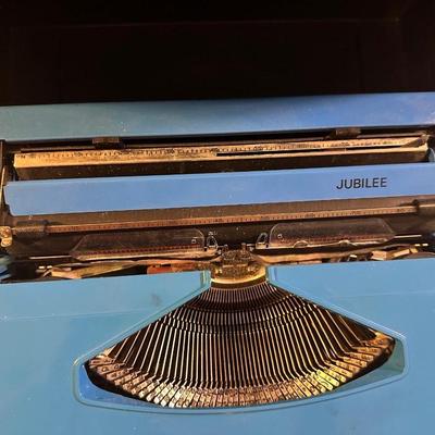 Vintage 70â€™s Royal Blue Typewriter