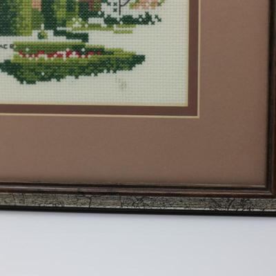 Framed Cross Stitch of Governor's Palace