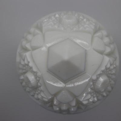 Milk Glass Candy Dish & Small Vase