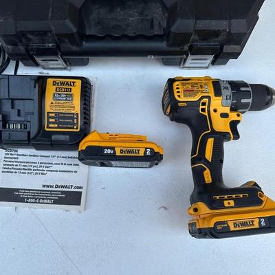 Dewalt Drill with Two Batteries & Charger