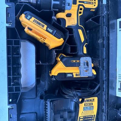 Dewalt Drill with Two Batteries & Charger