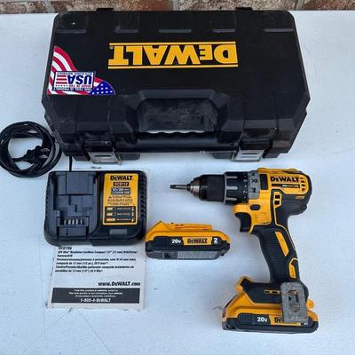 Dewalt Drill with Two Batteries & Charger